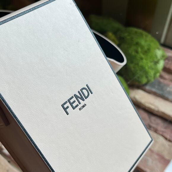 FENDI Vitello Fluffy Logo Vertical Box Crossbody - Picture 11 of 16